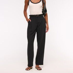 Abercrombie Curve Love Quinn Tailored Straight Pant – Size 24 (Black)
